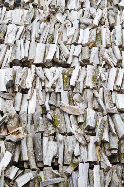 Folded rows of firewood, close-up — Stock Photo, Image