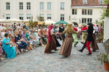 Tallinn, Estonya - 8 Temmuz: Ortaçağ gün kutlama