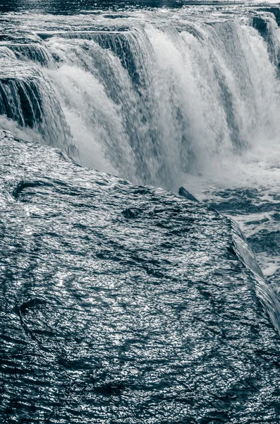 Waterfall close-up, toning — Stock Photo, Image