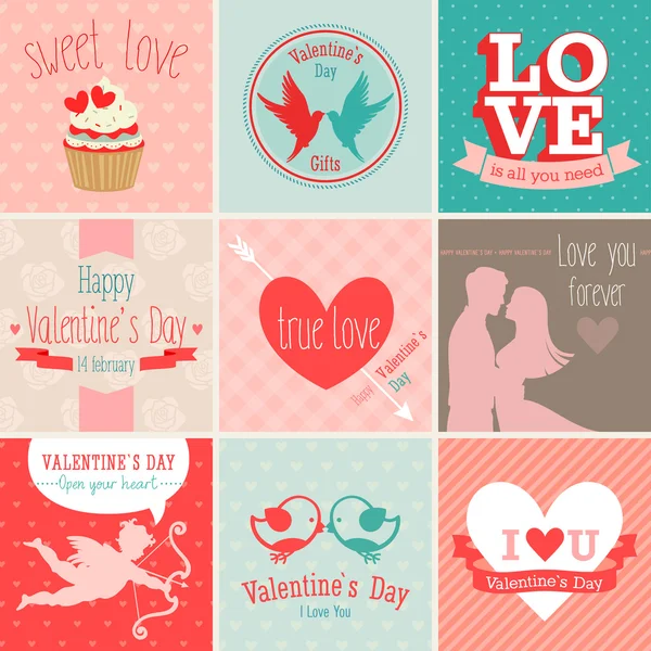 Día de San Valentín Set . — Vector de stock