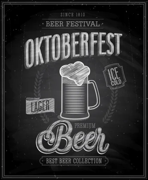 Cartaz de cervejaria vintage - Chalkboard . — Vetor de Stock