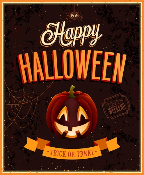 Feliz cartel de Halloween. — Archivo Imágenes Vectoriales