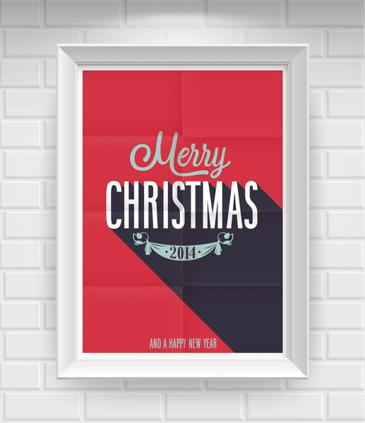 Vintage Christmas Poster. — Stock Vector