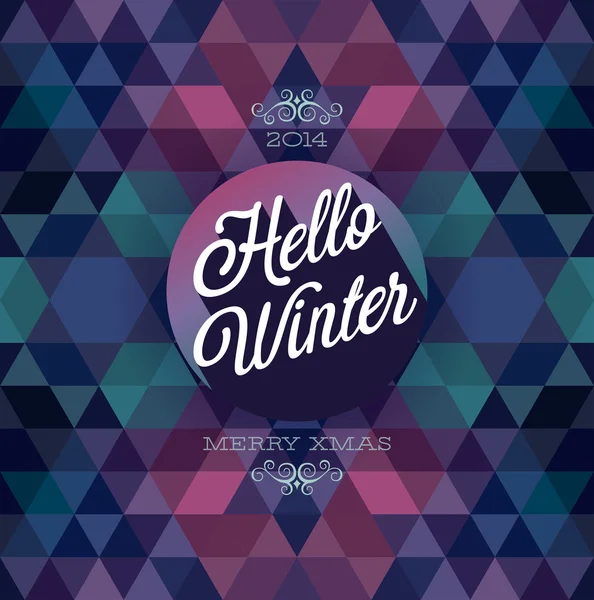 "Bonjour hiver "Affiche . — Image vectorielle