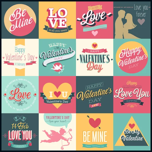 Día de San Valentín Set — Vector de stock