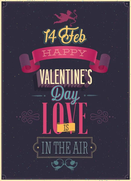 Affiche Saint Valentin. — Image vectorielle