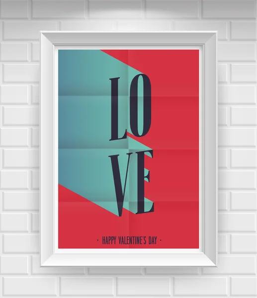 Sevgililer günü poster. vektör çizim. — Stok Vektör