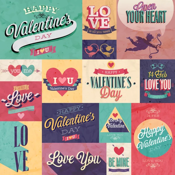 Día de San Valentín Set — Archivo Imágenes Vectoriales