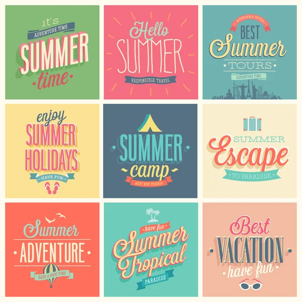 Zomer set — Stockvector