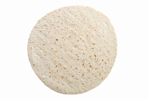 Pão Pita isolado em branco — Fotografia de Stock