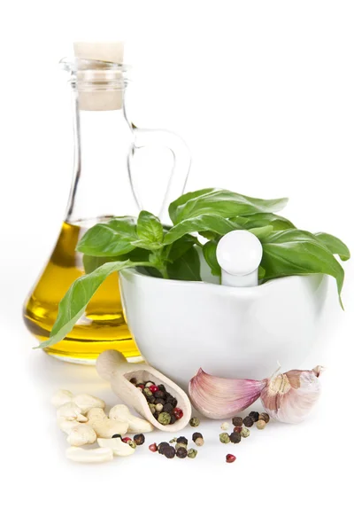 Ingredienti della salsa di pesto — Foto Stock