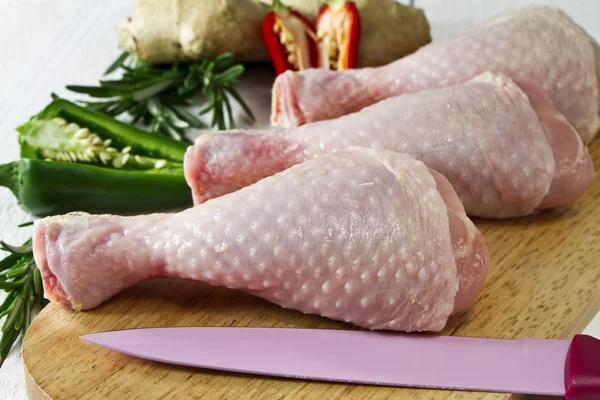 Fresh chicken drumsticks Royalty Free Stock Photos