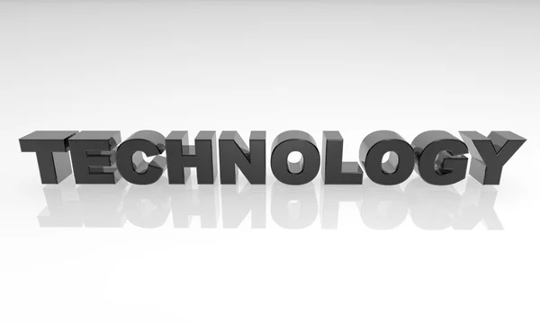 Modewoord technologie 3D-tekst — Stockfoto