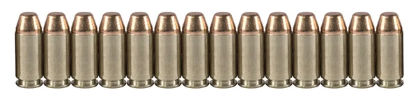 Kugeln in einer Linie isoliert auf weiß — Stockfoto