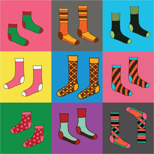 Шкарпетки безшовні смішні шпалери — стоковий вектор
