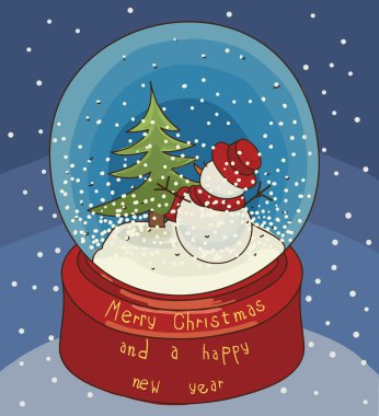 Merry Christmas ve yeni yıl kartı