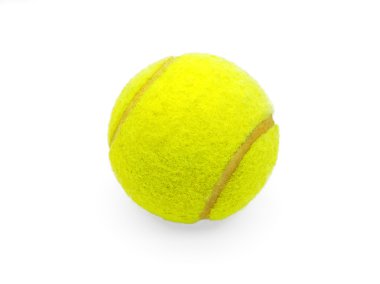 Beyaz arkaplanda tenis topu