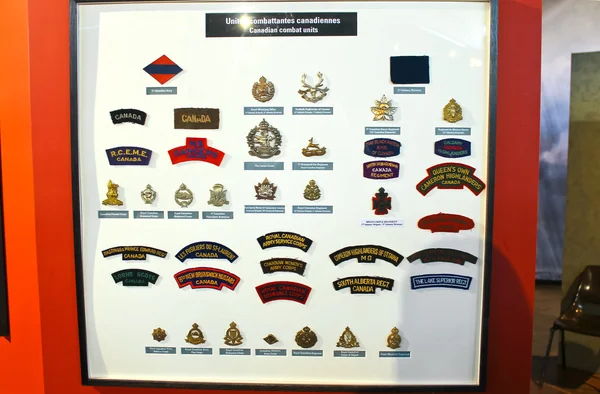 徽章徽章加拿大军队在战役的博物馆，也不 — Stockfoto