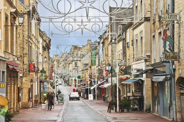 Bayeux sokaklarda. Normandy, Fransa