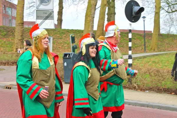 Annual Winter Carnival in Gorinchem. February 9, 2013, The Nethe — Stock Photo, Image