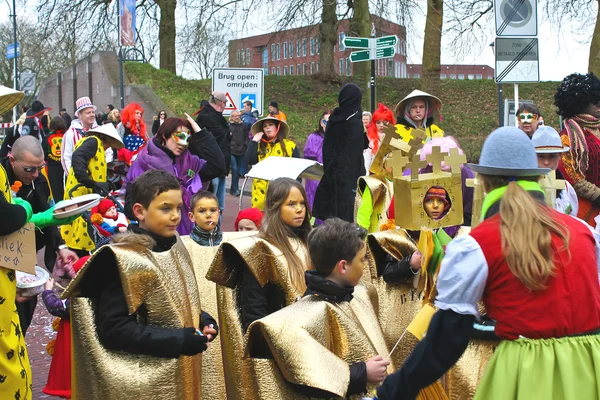 Évi téli karnevál Gorinchem. Február 9., 2013, a Nethe — Stock Fotó