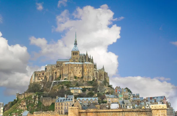 Abbey mont saint michel. Normandy, Fransa — Stok fotoğraf