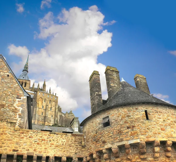 Klostret mont saint michel. Normandie, Frankrike — Stock fotografie