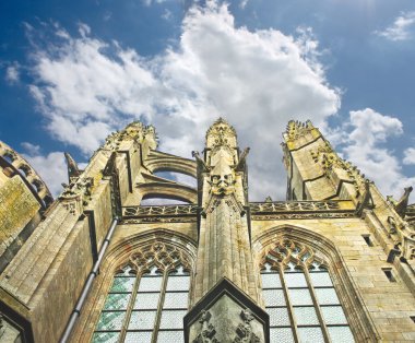 Kule Abbey mont saint michel. Normandiya,