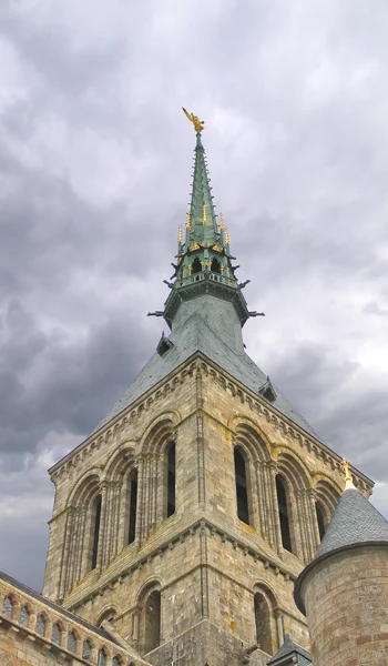 Katedral mont Abbey Spire saint michel. Norman — Stok fotoğraf