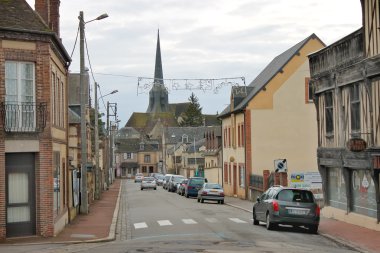 verneuil-sur-avre sokaklarda. Fransa