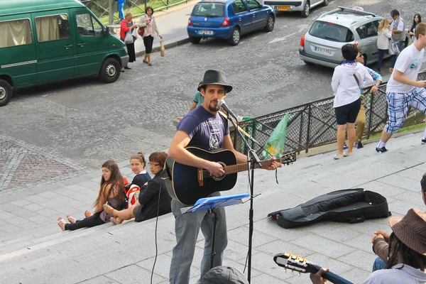 Street musicians on Montmartre. Paris. France