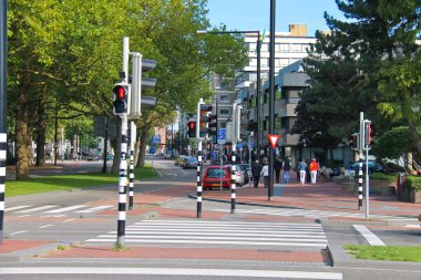 dordrecht, nethe Kavşağı'nda çalışan trafik ışıkları