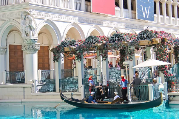 Gondel fährt im venetian Hotel in Las vegas — Φωτογραφία Αρχείου