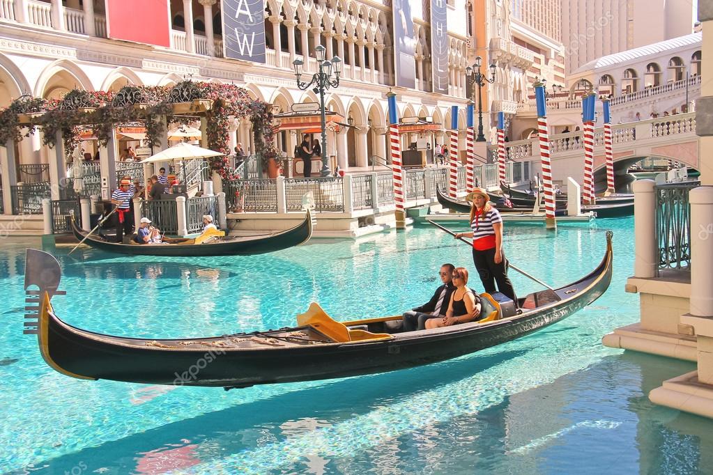 Gondola rides in Hotel in Las Vegas Stock Editorial Photo
