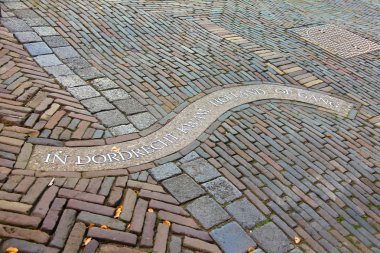 dordrecht kaldırım üzerinde yazıt. Hollanda