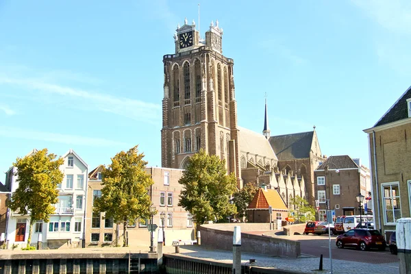 Igreja de Grote Kerk, a principal atração de Dordrecht — Fotografia de Stock