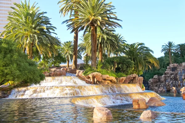 Waterfall at the hotel in Las Vegas — Stock Photo, Image