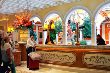 las Vegas'taki bellagio hotel lobi