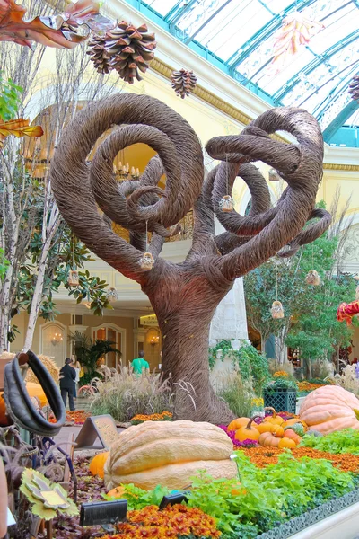 Autumn theme in a greenhouse at Bellagio Hotel in Las Vegas — Stock Photo, Image