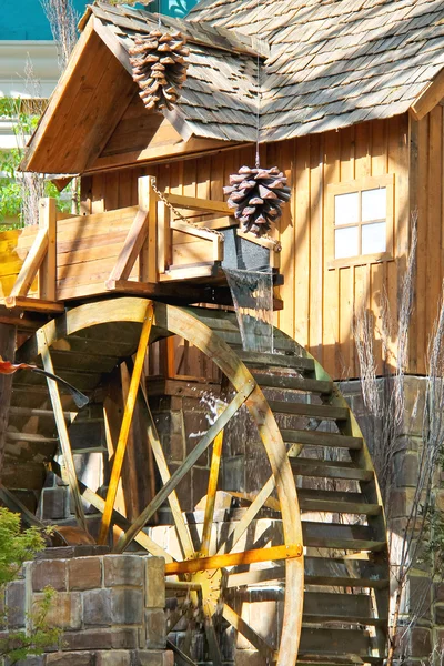 Watermill in a greenhouse at Bellagio Hotel in Las Vegas — Stock Photo, Image