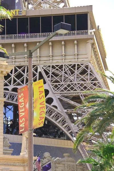Banner su un palo con le parole "Benvenuti a Las Vegas " — Foto Stock