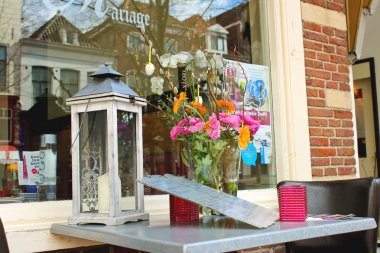 vitrin Restoran le mariage Delft, Hollanda