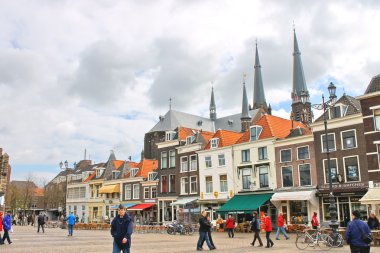 Delft merkezi kare. Hollanda