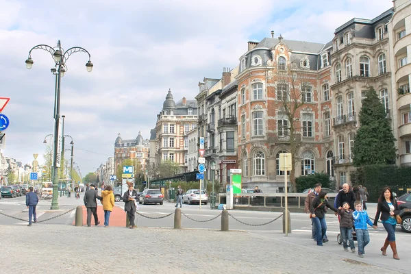 在布鲁塞尔，比利时的街道上 — 图库照片