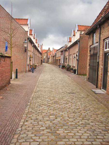 Ulice v holandském městečku heusden. Nizozemsko — Stock fotografie