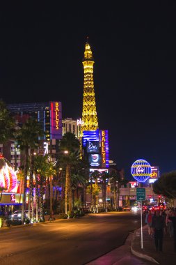 Night view of Las Vegas. clipart