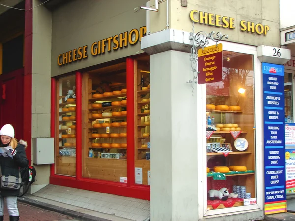 Tienda de quesos en el centro de Ámsterdam. Países Bajos — Foto de Stock