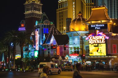 Las Vegas 'ın gece manzarası.