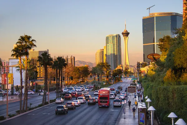 City landscape. Sunrise in Las Vegas, Nevada. — Stock Photo, Image