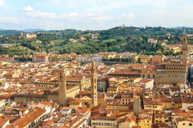 Üstten Görünüm tarihi merkezi Floransa, İtalya